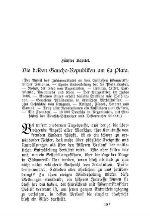 Fünftes Kapitel. Die beiden Gaucho-Republiken am La Plata.