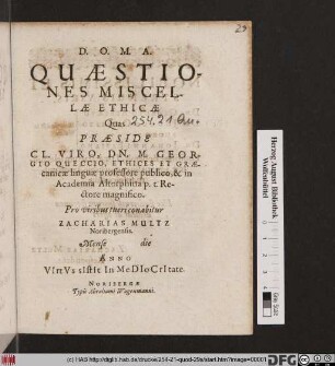 Quaestiones Miscellae Ethicae