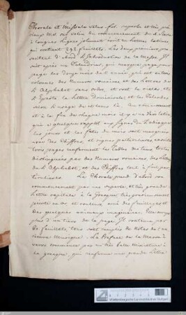 französische Beschreibung der Handschrift von Josef Uriot