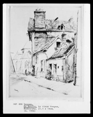 Troyes, Ansicht von einem Fachwerkhaus in Troyes