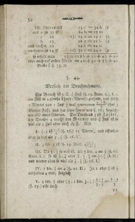 Versuch der Bruchrechnung. §. 44. - §. 56.