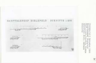 Hauptbahnhof Bielefeld (Diplomarbeit bei Kurt Dübbers): Schnitte 1:200