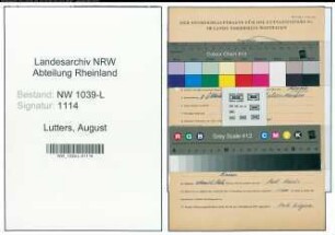 Entnazifizierung August Lutter , geb. 08.10.1900 ()