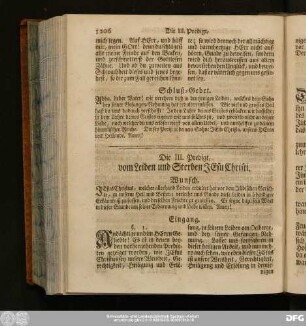 Die III. Predigt, vom Leiden und Sterben Jesu Christi.