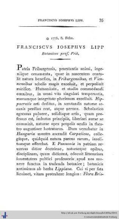 Franciscus Iosephus Lipp.