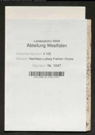 6 Briefe von Georg Vincke