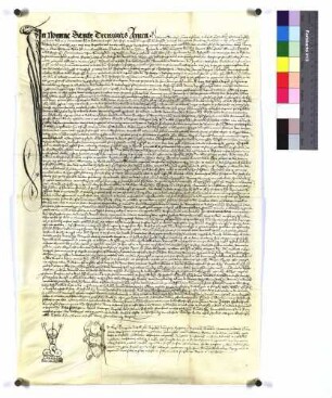 Notariatsinstrument des Benignus Schick: "Instrumentum notariale Electionem Dni. Christophori a Westersteten in Decanum Capit. Elwac. continens". (Altrep. S. 8)