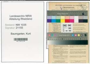 Entnazifizierung Kurt Baumgarten , geb. 13.02.1903 (Bergingenieur)