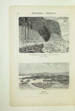 Die Basaltsäulen der Fingalhöhle auf der Insel Staffa
