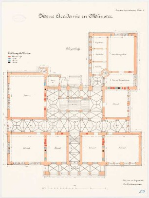 Universität Münster Neue Akademie: Grundriss Erdgeschoss 1:100