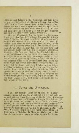 IV. Römer und Germanen