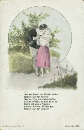 Sah ein Knab' ein Röslein stehn, [...]