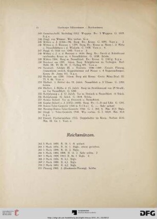 Reichsmünzen (Nr. 263-271)