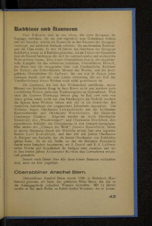 Rabbiner und Kantoren