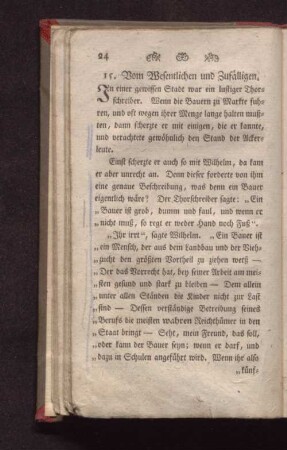 15. Vom Wesentlichen und Zufälligen.