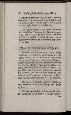 Von der Entzündung überhaupt. - Von der Bräune der Luftröhre.