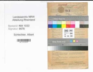 Entnazifizierung Albert Schlechter , geb. 26.04.1901 (Polizeibeamter)