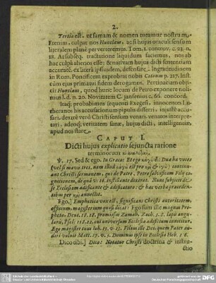 Caput I. Dicti hujus explicatio sejuncta ratione terminorum ki analytikē