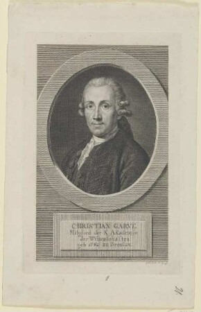 Bildnis des Christian Garve