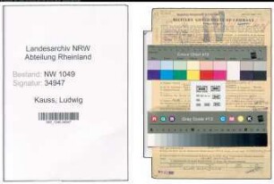 Entnazifizierung Ludwig Kauss , geb. 12.03.1893 (Kaufmaennischer Angestellter)
