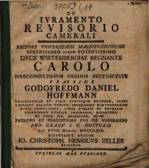 De iuramento revisorio camerali