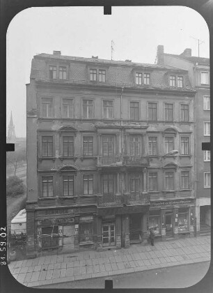 Dresden-Neustadt, Hoyerswerdaer Straße 38. Wohn- und Geschäftshaus (1875). Straßenfront