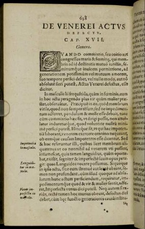 De Venerei Actus Defectu. Cap. XVII.