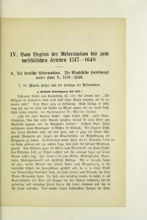 IV. Vom Beginn der Reformation bis zum westfälischen Frieden 1517-1648