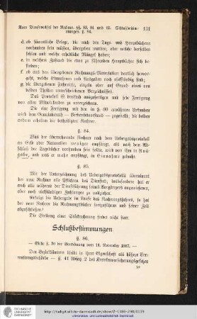 Schlußbestimmungen.