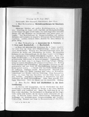Sitzung am 15. Juni 1915.