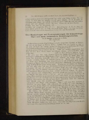 Über Missbildungen und Formveränderungen der Schmetterlingsflügel und deren mutmassliche Entstehungsursachen.