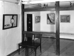 Dresden-Loschwitz. Ausstellung "Ingo Kraft", 10.07.2000-09.09.2000 im Leonhardi-Museum in Dresden-Loschwitz. Raumaufnahme (Kleine Galerie)