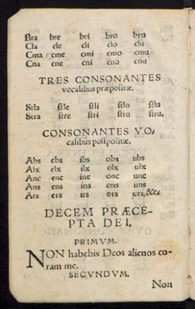 Decem Praecepta Dei.