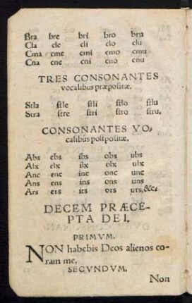 Decem Praecepta Dei.