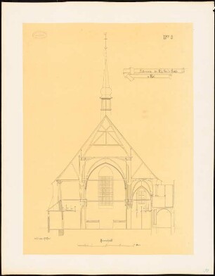Heiliggeistkirche, Kiel Wiederherstellungsplan: Querschnitt