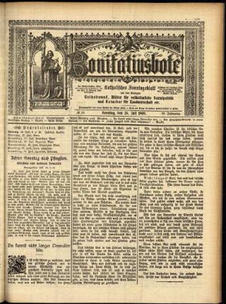 Erste Ausgabe vom Sonntag, den 25. Juli 1909.
