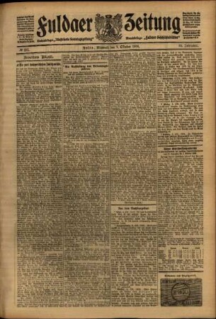 Zweite Ausgabe vom Mittwoch, den 07. Oktober 1908.