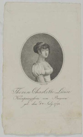 Bildnis der Therese Charlotte Luise Kronprinzessin von Bayern