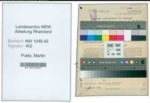 Entnazifizierung Martin Puetz , geb. 25.07.1883 (Geschaeftsfuehrer)