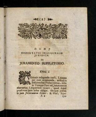 3-16, Dissertatio Inauguralis Juridica de Juramento Suppletorio
