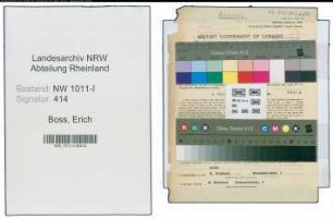 Entnazifizierung Erich Boss , geb. 02.04.1911 (Studienrat)