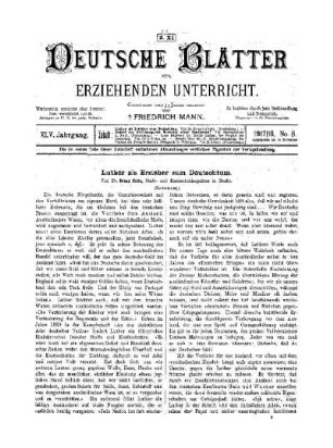 Luther als Erzieher zum Deutschtum : (Fortsetzung)