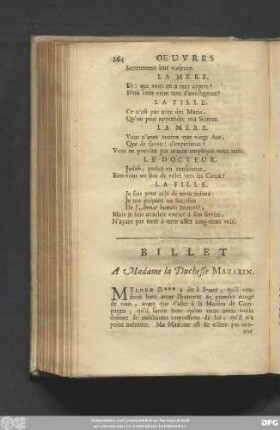 Billet A Madame la Duchesse Mazarin.