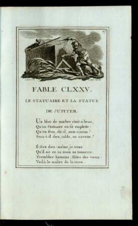 Fable CLXXV. Le Statuaire Et La Statue De Jupiter.