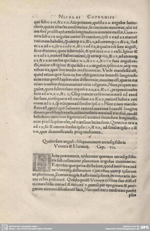 7. Quales sunt anguli obliquationum utriusque sideris Veneris et Mercurij.