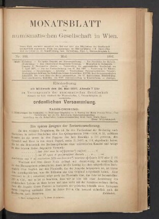 Nr. 166. Mai. 1897