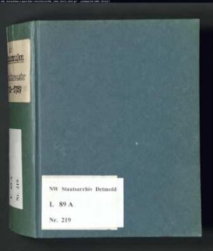 Gogerichtsregister Vogtei Oerlinghausen