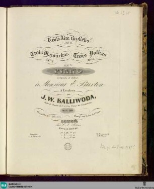 Trois airs tyroliens No. 1 : pour le piano; oeuv. 149
