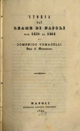 Storia del reame di Napoli dal 1458 al 1464