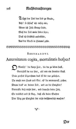 Bernhardvs. Aeternitatem cogita, mortalitatis hospes!